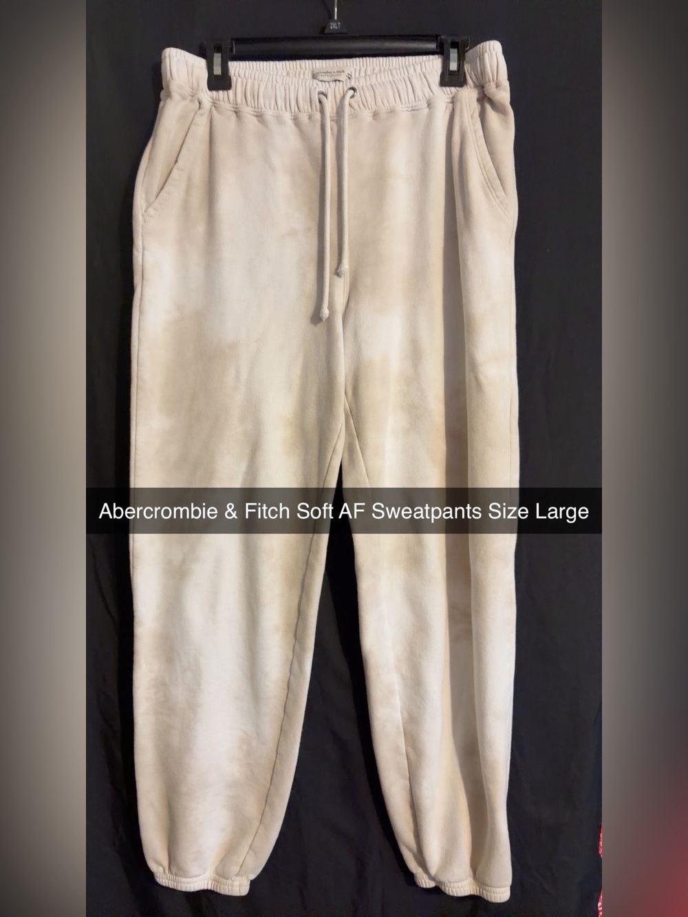 Abercrombie & Fitch Cream Drawstring Kids Sweatpants
